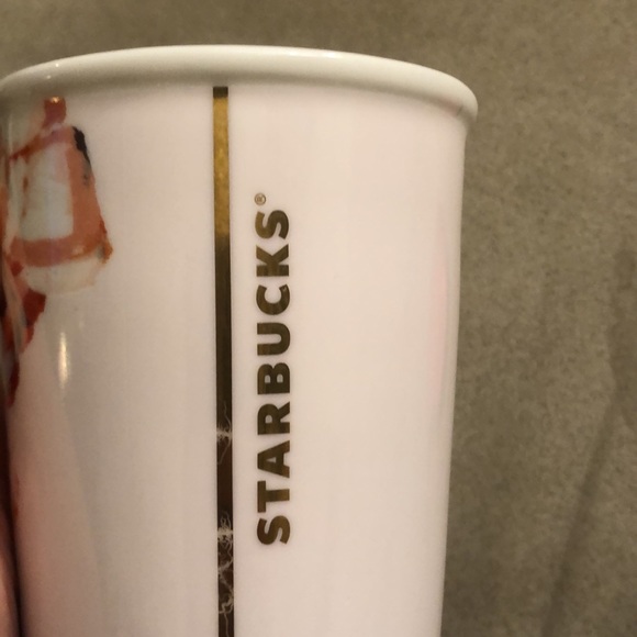 ☕️🌹 Limited Edition Christmas 2015 Starbucks Ceramic Tumbler 10 oz. - Picture 12 of 15